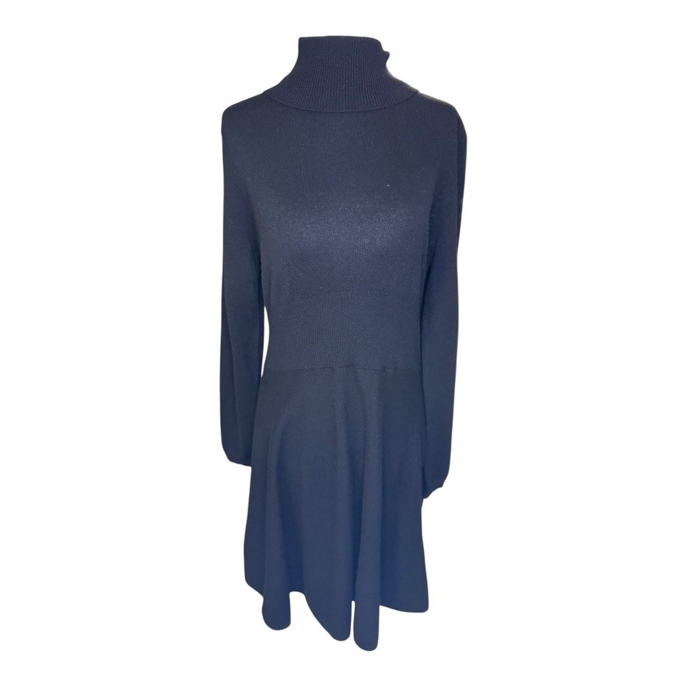 Philosophy Dane‎ Lewis Black Cashmere Turtleneck Sweater Dress Petite Large NWT